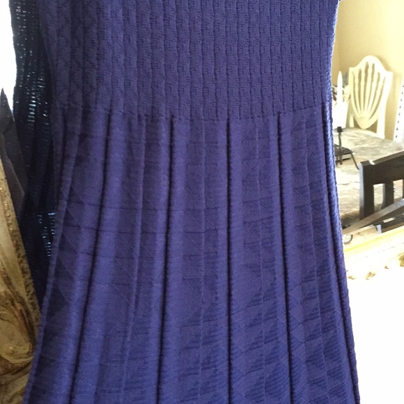 M Missoni Navy Blue Knit Dress Vneck Us 